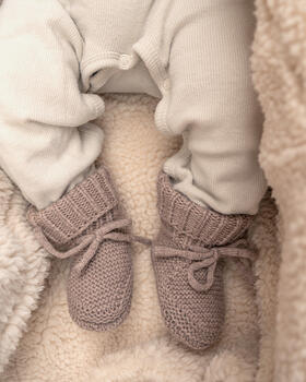 Lodger Slipper Folklore merino vilnas čībiņas, Buffalo, 0-6m (SLM 535_0-6)
