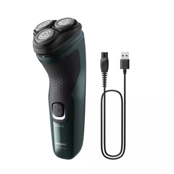 Philips Shaver Series 3000X, Wet& Dry skuveklis (lādējams), tumši zaļš (X3002/00)