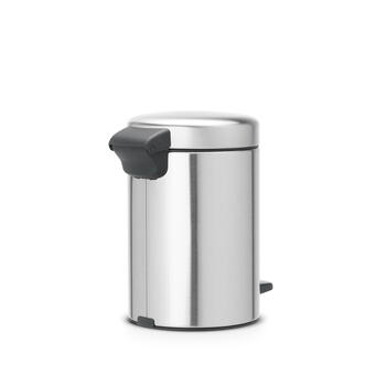 BRABANTIA atkritumu tvertne ar pedāli NewIcon, 3L, Matt Steel Fingerprint Proof (112164)