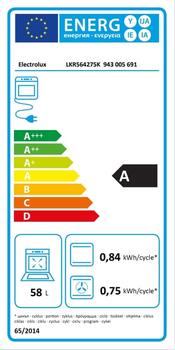 Electrolux elektriskā plīts ar elektrisko cepeškrāsni, melna (LKR564275K)