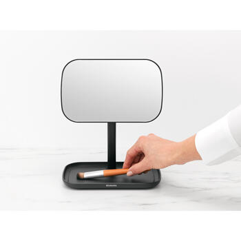 BRABANTIA ReNew spogulis ar plauktiņu, Dark Grey (280702)