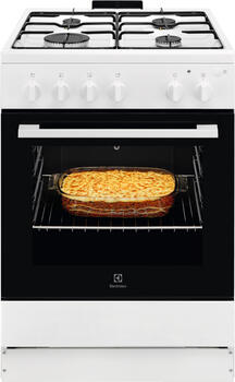Electrolux gāzes plīts ar gāzes cepeškrāsni, 60cm (LKG604012W)