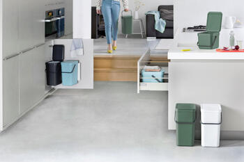 BRABANTIA atkritumu tvertne Sort & Go, 25 l, Grey (129940)