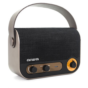AIWA pārnēsājamais radio ar bluetooth, FM, Aux-in, USB atbalstu (RBTU-600)