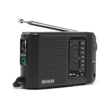 AIWA pārnēsājams kabatas radio, AM/FM, melns (RS-44)