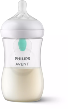 Philips Avent Natural Response pretkoliku pudelīte ar AirFree vārstu 260 ml, vidējas plūsmas knupītis, 1m+ (SCY673/01)
