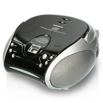 Lenco CD magnetola, melna/ sudraba (SCD-24 Black/Silver)