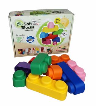 Gerardo's Toys mīksto klucīšu komplekts, 10 gab. (GT3108)