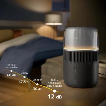 PHILIPS 5000 sērijas gaisa mitrinātājs, tumši pelēks (HU5710/03)