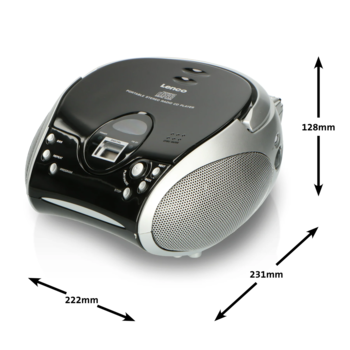 Lenco CD magnetola, melna/ sudraba (SCD-24 Black/Silver)