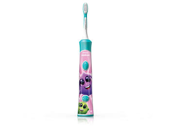 Sonicare zobu birste bērniem 3+ ar bluetooth un 8 maināmiem dizainiem, zils (HX6322/04)