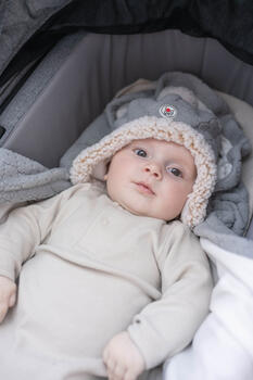 Lodger Hatter Folklore Fleece cepure, Drizzle, 12-24m (HT 629_12-24)