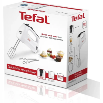 TEFAL mikseris Quick Mix, 300W+turbo, balts (HT3101)