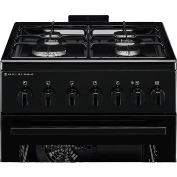 Electrolux 600.sērijas gāzes plīts ar elektrisko cepeškrāsni, melna, 50cm (LKK560010K)