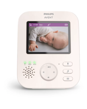 Philips Avent Digitālā video mazuļu uzraudzības ierīce ar 2.8 collu krāsu ekrānu (SCD881/26)