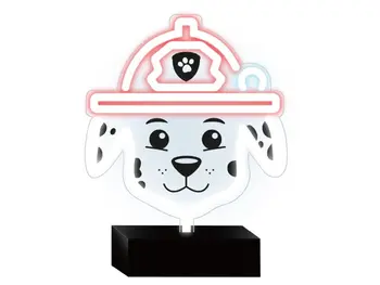 PAW PATROL Led neona lampa uz statīva bērniem, Ķepu patruļa-Marshall (29726)