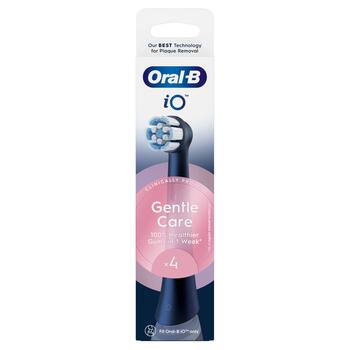 Braun SBF-4 Oral-B GentleCare zobu birstes uzgaļi, melni, 4 gab. (iO RB SBF-4)