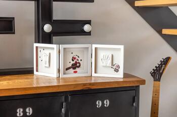 Tiny Love Double Frame komplekts mazuļa pēdiņu/rociņu nospieduma izveidošanai, balts (3333166061)