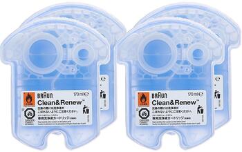 BRAUN maināmas kasetnes ar tīrīšanas šķidrumu skuvekļiem Clean&Renew (CCR3+1)