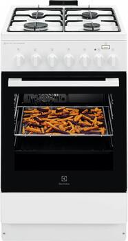 Electrolux gāzes plīts ar elektrisko cepeškrāsni, nerūsoša tērauda, 50cm (LKK560011W)