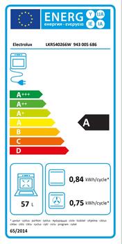 Electrolux 500 SurroundCook elektriskā plīts ar elektrisko cepeškrāsni, balta, 50cm (LKR540266W)