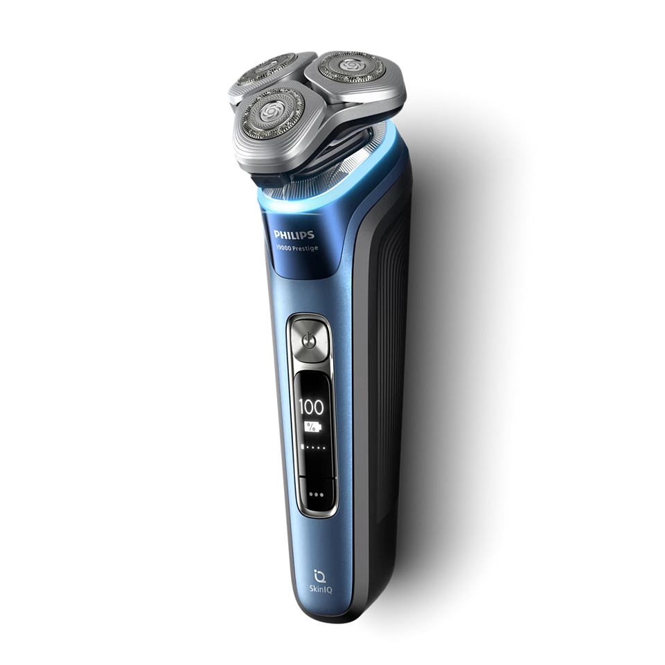 PHILIPS i9000 Prestige Ultra Elektroskuveklis mitrai/sausai skūšanai (lādējams), Mystic Aqua (XP9201/33)