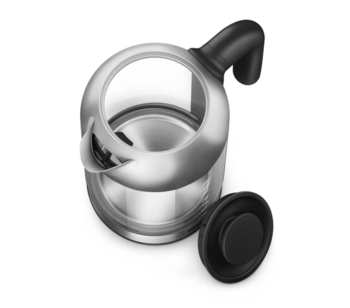 PHILIPS Tējkanna 1.7 l, stikla, melna/sudraba (HD9339/80)