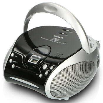 Lenco CD magnetola, melna/ sudraba (SCD-24 Black/Silver)