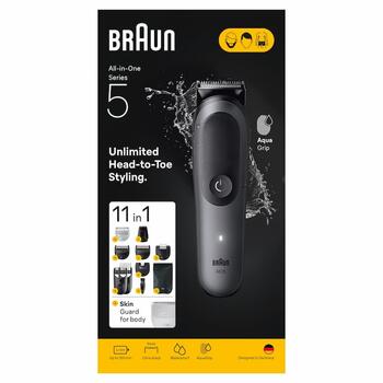 BRAUN All-in-One Series 5 AIO5560 – 11-in-1 kopšanas/trimmera komplekts (AIO5560)