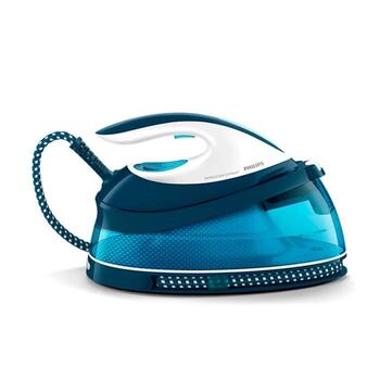 PHILIPS PerfectCare Compact Tvaika ģeneratora gludeklis, zils/balts (GC7840/20)