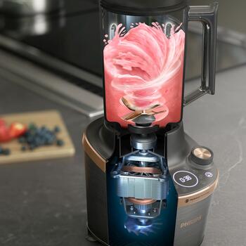 PHILIPS Flip&Juice blenderis, 1500W, melna un metāliska (HR3770/10)