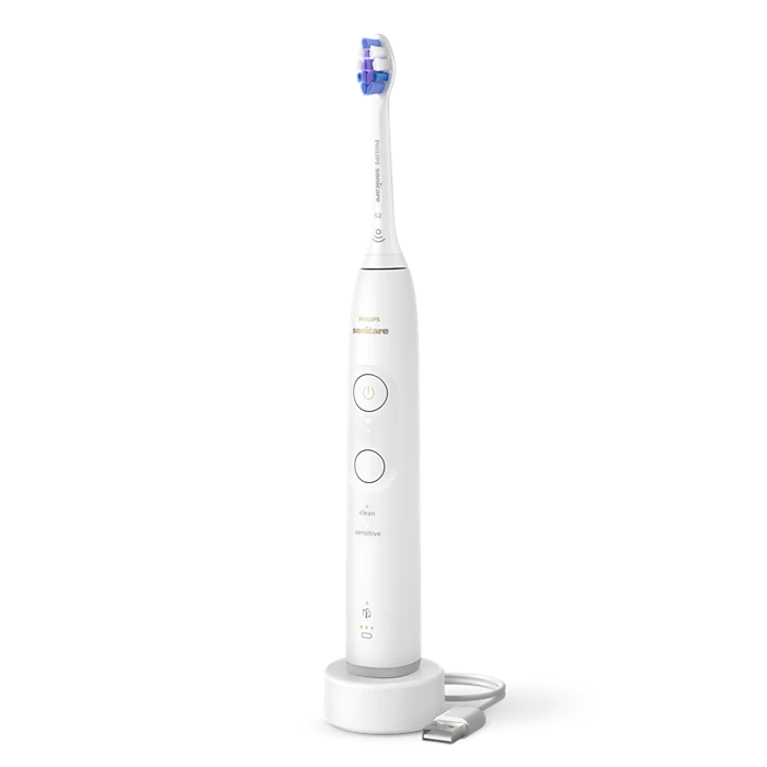 PHILIPS 6100 Sonic elektriskā zobu birste, balta (HX7400/01)