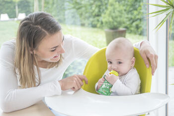 Kidsme Food Pouch adapteris mazuļa ēdināšanai no biezenīšu stāvpakām 2 gab,Sky&Lime (160490 LIS)