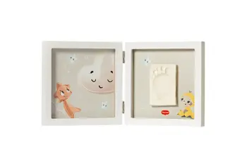 Tiny Love Simple Frame komplekts mazuļa pēdiņas vai rociņas nospieduma izveidošanai, balts (3333166051)