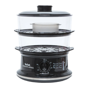 TEFAL tvaicētājs Convenient, 2 līmeņi,6 l, melna/sudraba (VC1401)