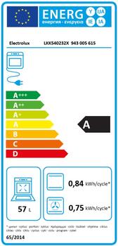 Electrolux gāzes plīts ar elektrisko cepeškrāsni, nerūsējoša tērauda, 50cm (LKK540232X)