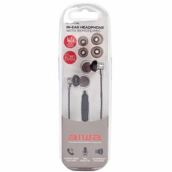 AIWA In-Ear stereo austiņas ar mikrofonu, pelēkas (ESTM-50SL)