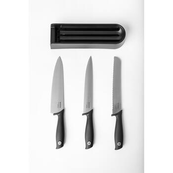 BRABANTIA Atvilktņu nažu bloks un naži Tasty+, Dark Grey (123023)