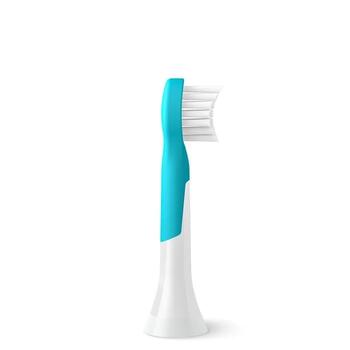 Sonicare for Kids Mini zobu birstes uzgalis, 2 gab,3+, Balta/ciāna (HX6032/90)