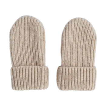 Lodger Mittens Folklore Merino vilnas bērnu cimdiņi, Beige, 0-12m (MTM 630_0-12)