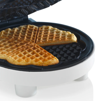 Trebs vafeļu panna sirds formā, 1000W, balta (13100)