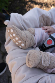 Lodger Slipper Folklore Fleece čībiņas, Beige, 12-18m (SL 630_12-18)