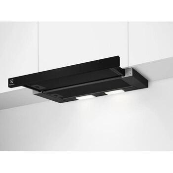 Electrolux tvaika nosūcējs, izvelkams, 60 cm, melns (LFP336K)