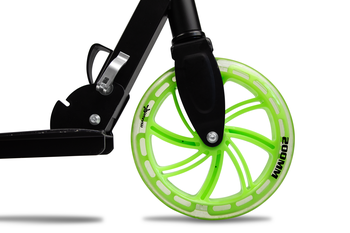 MUUWMI Aluminium Scooter Glow skrejritenis 200 mm, zaļš (AU 621)