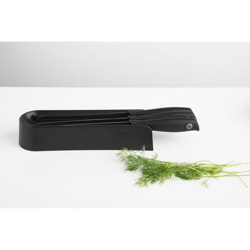 BRABANTIA Atvilktņu nažu bloks un naži Tasty+, Dark Grey (123023)