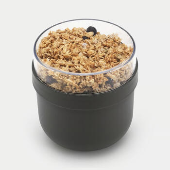 BRABANTIA Make & Take brokastu trauks, 0.5L, dark grey (204180)