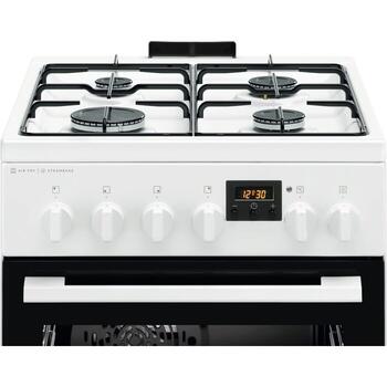 Electrolux gāzes plīts ar elektrisko cepeškrāsni, balta (LKK560232W)