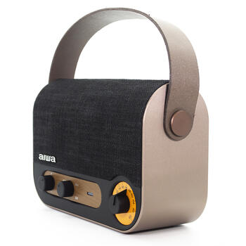AIWA pārnēsājamais radio ar bluetooth, FM, Aux-in, USB atbalstu (RBTU-600)