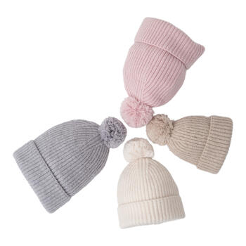 Lodger Hatter Folklore merino vilnas cepure, Beige, 6-12m (HTM 630_6-12)