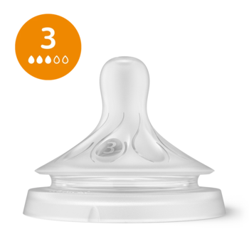 Philips Avent Natural Response barošanas pudeļu silikona knupīšu komplekts (3 gab.) (SCY960/03)